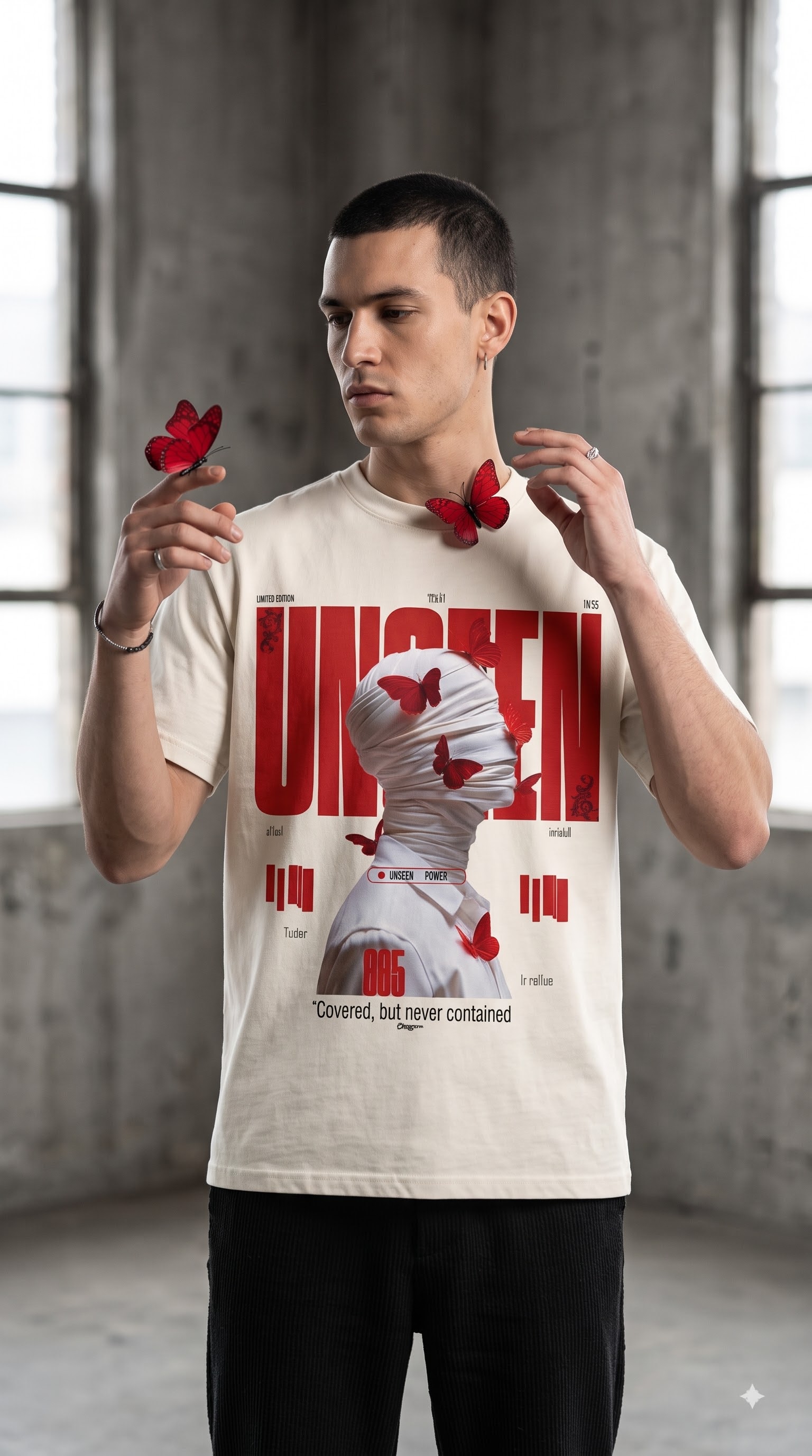 Bold Typography & Butterfly Tee